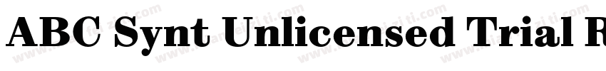 ABC Synt Unlicensed Trial Regular字体转换